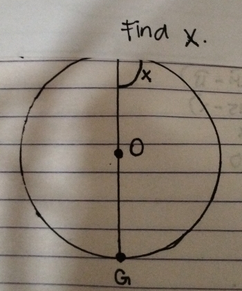 find x.
G