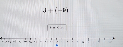 3+(-9)
Start Over
-10