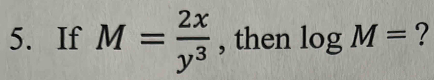 If M= 2x/y^3  , then |( ) C M= ?