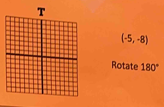 (-5,-8)
Rotate 180°