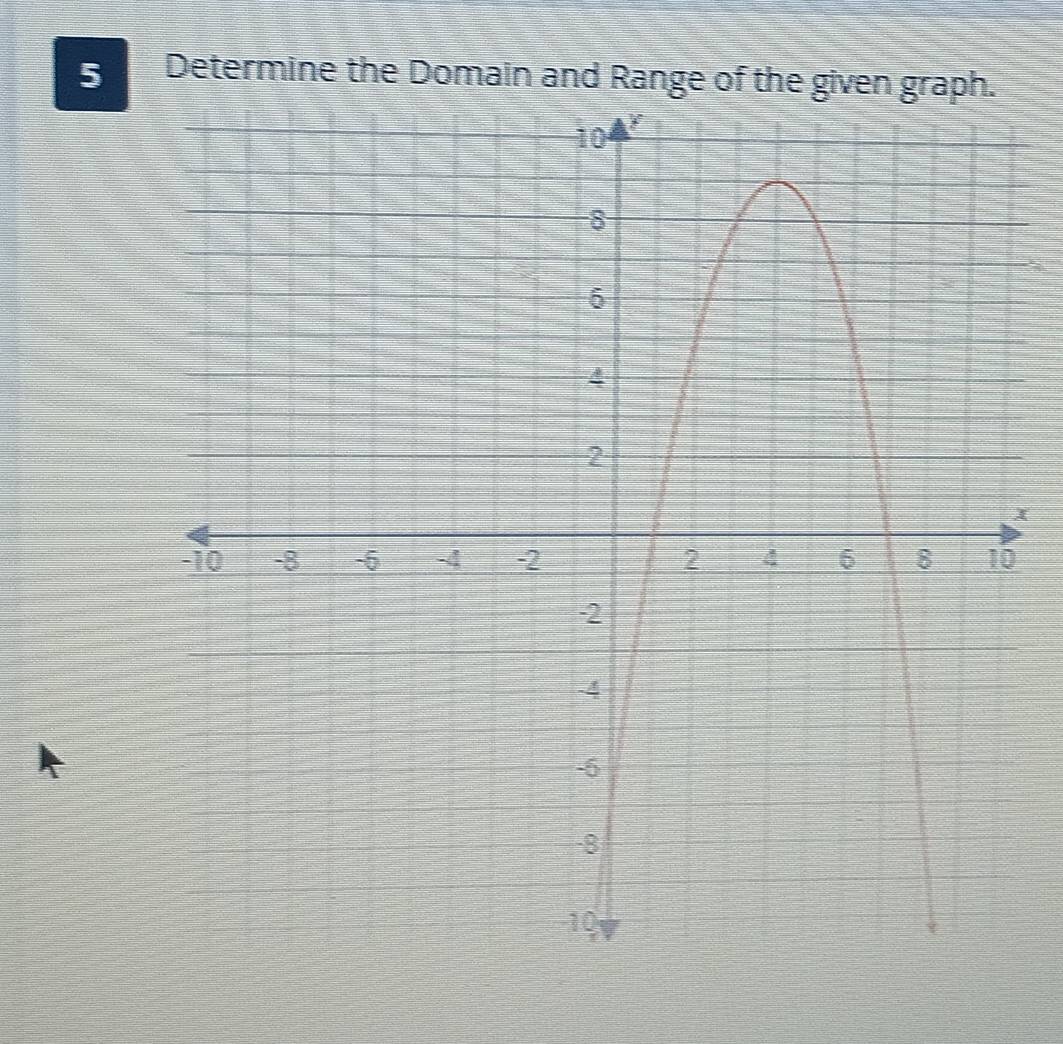 Determine the Domain and Rang 
I