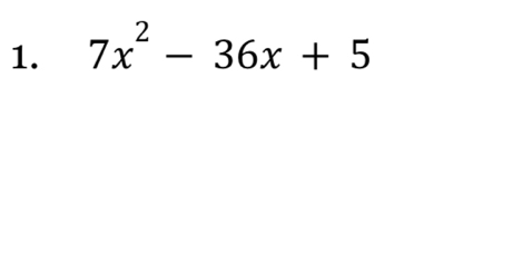 7x^2-36x+5