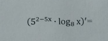 (5^(2-5x)· log _8x)'=