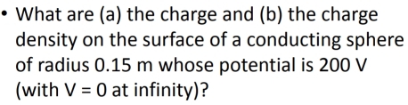 Solved: What are (a) the charge and (b) the charge density on the ...