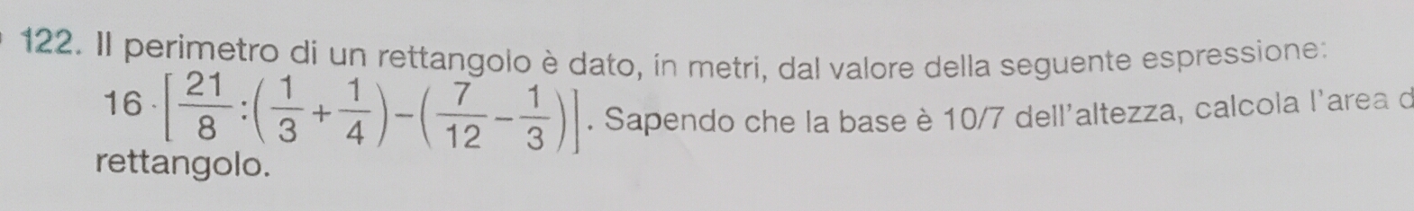 Risolto:Il perimetro di un rettangolo è dato, in metri, dal valore ...
