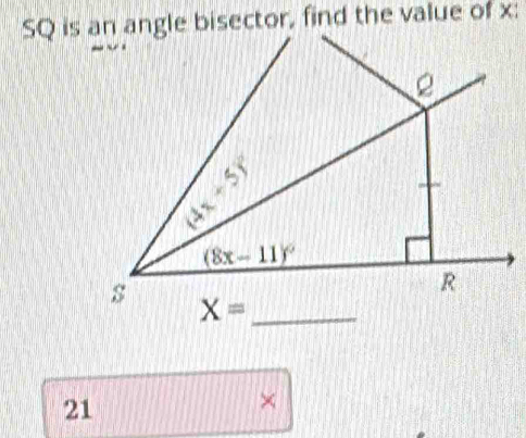 X=
21
×