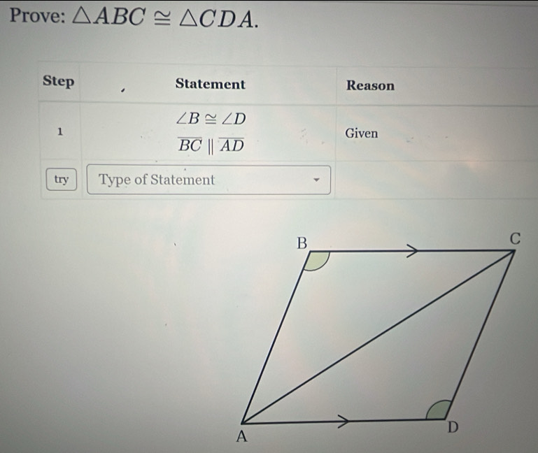 Prove: △ ABC≌ △ CDA.