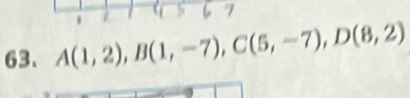 A(1,2), B(1,-7), C(5,-7), D(8,2)