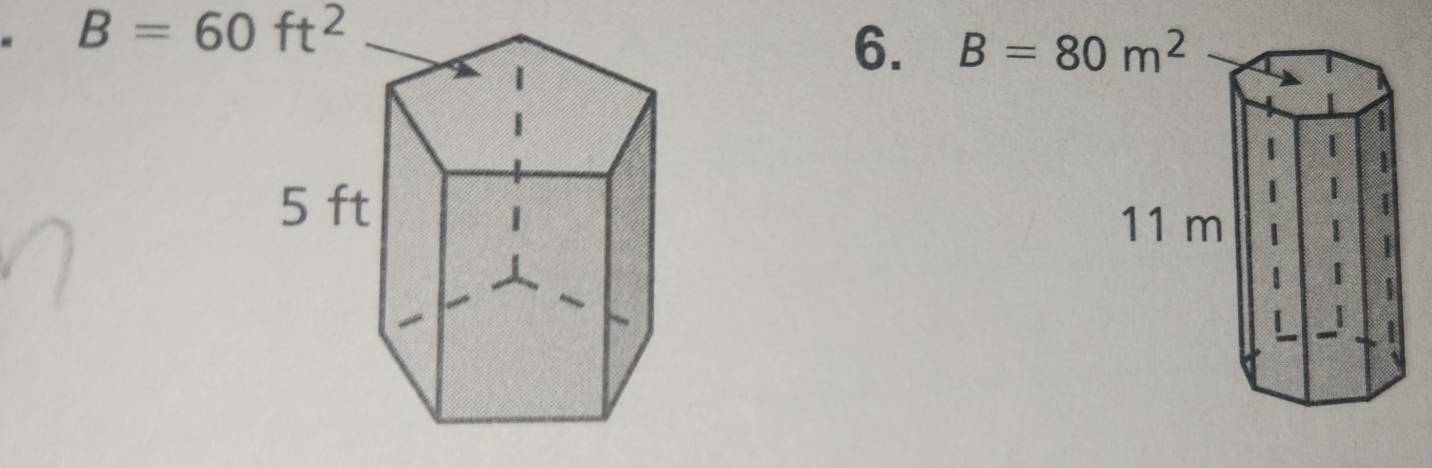 B=60ft^2
6. B=80m^2