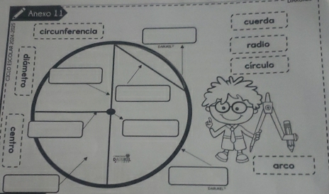 Anexo 11
cuerda
circunferencia
' 1 ' radio
8 1
círculo

arco