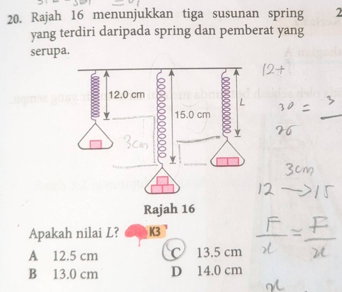 Selesai:Rajah 16 menunjukkan tiga susunan spring 2 yang terdiri ...
