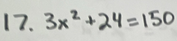 3x^2+24=150