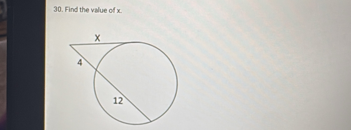 Find the value of x.