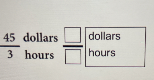 dollars
 □ /□  
dollars
hours hours