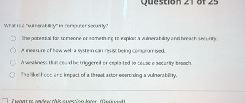 Solved: What is a 