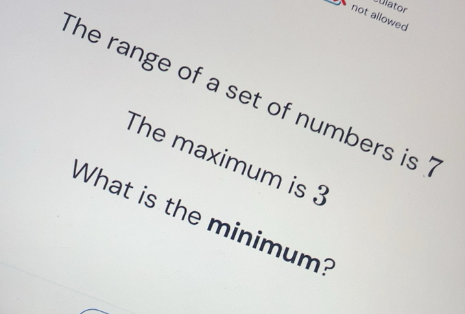 Solved: culator not allowed The range of a set of numbers is ' The ...