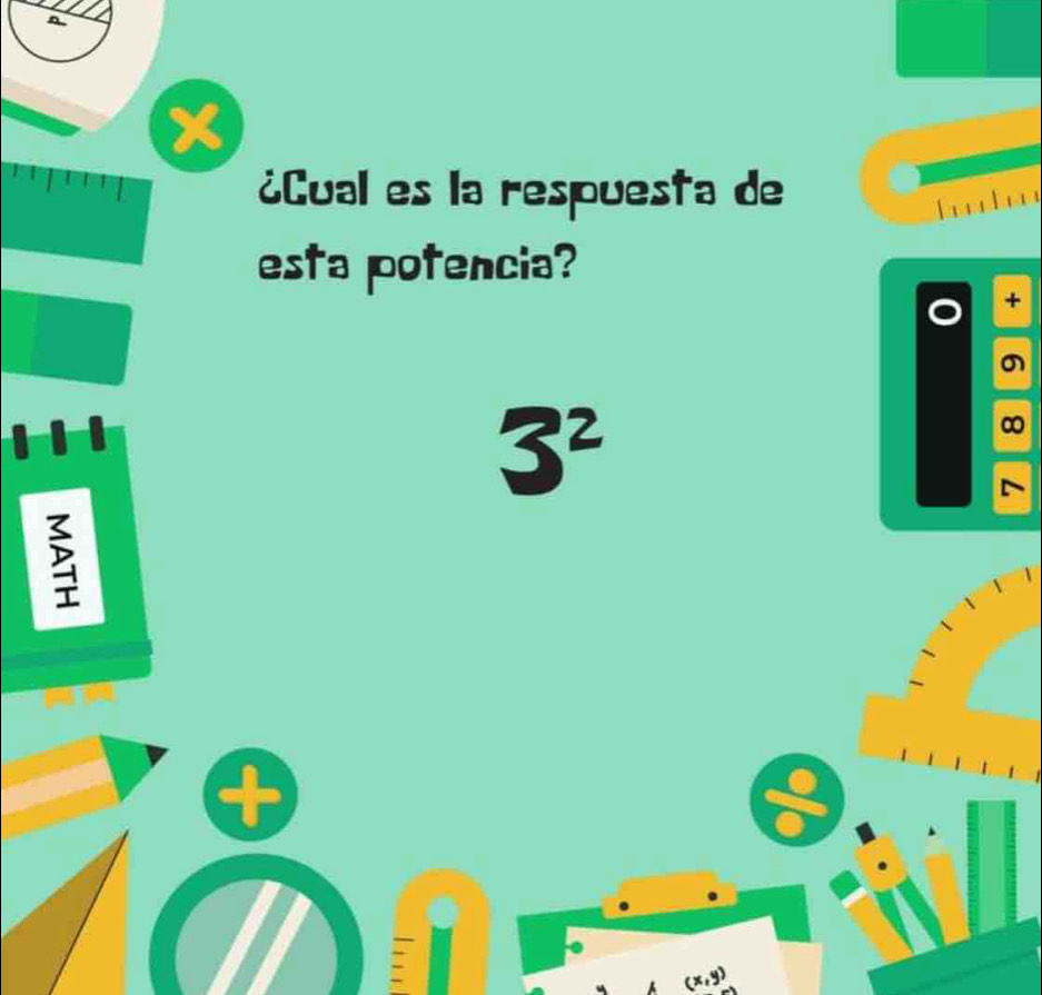 x
¿Cual es la respuesta de 
esta potencia? 
+

3^2
∞
(x,y)