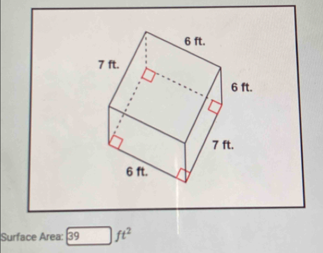 Surface Area: 39ft^2