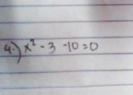 4 x^2-3-10=0