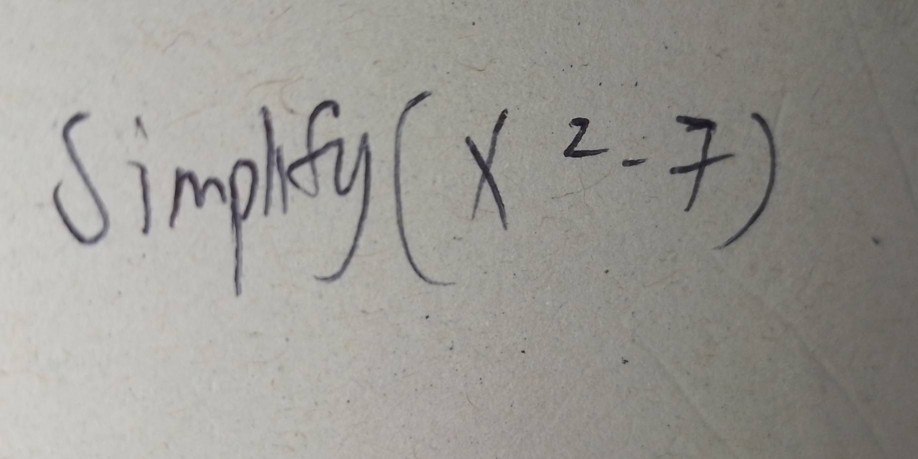 Simphty (x^2-7)