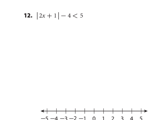 |2x+1|-4<5</tex>
-5 -4 -3 -7 -1 0 1 1 3 4 5