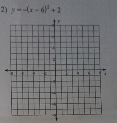 y=-(x-6)^2+2