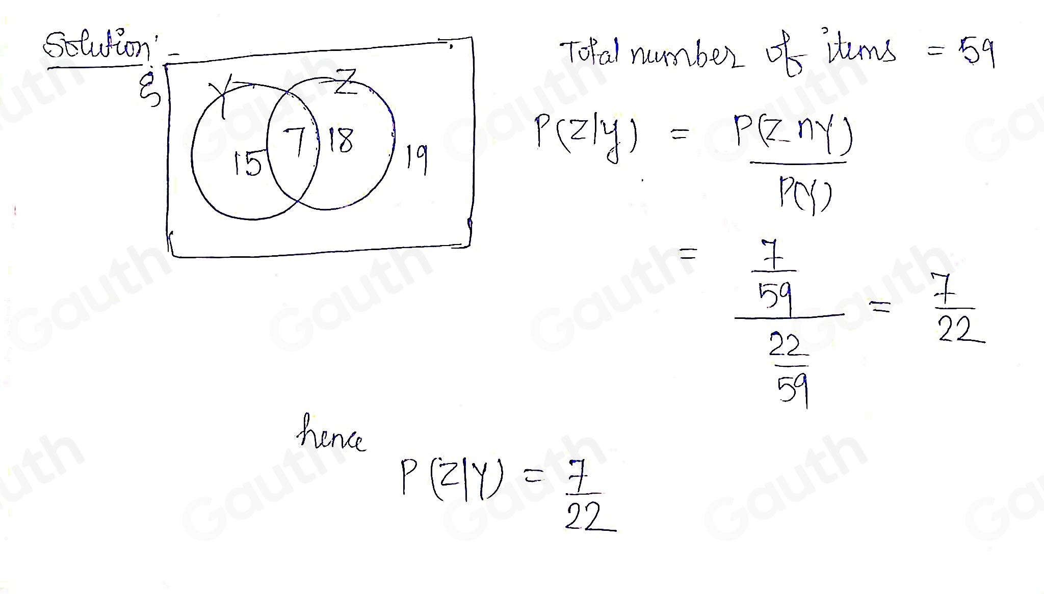 Solved: The Venn diagram below shows information about the number of ...