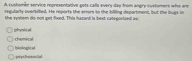 Solved: A customer service representative gets calls every day from ...