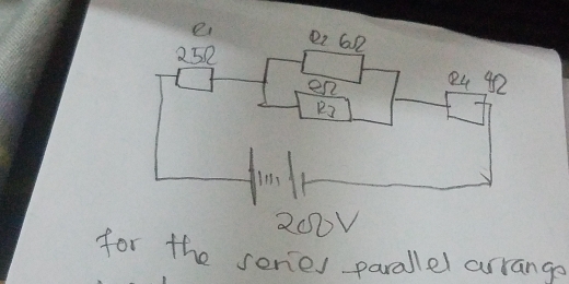 200V
for the series parallel arrange