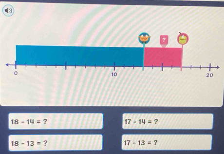 18-14= ?
17-14= ?
18-13= ?
17-13= ?