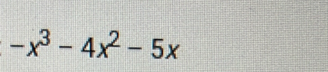 -x^3-4x^2-5x