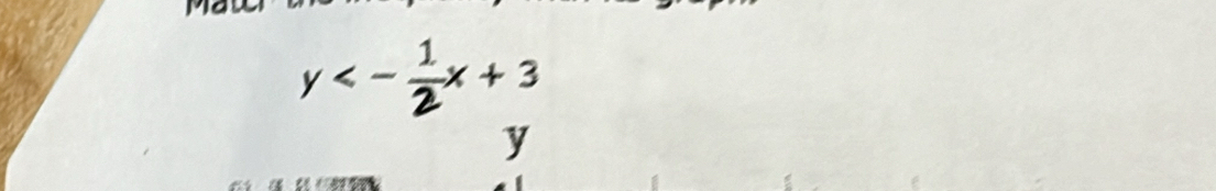 y<- 1/2 x+3
y