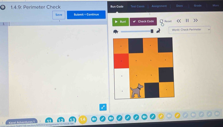 Solved: a 1.4.9: Perimeter Check Run Code Test Cases Assignment Docs ...