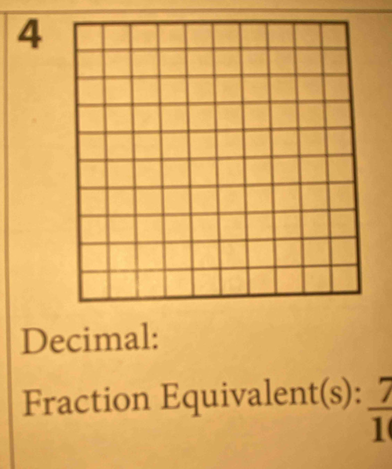 Decimal: 
Fraction Equivale lent(s): 7/1 