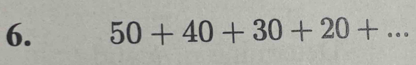 50+40+30+20+... _