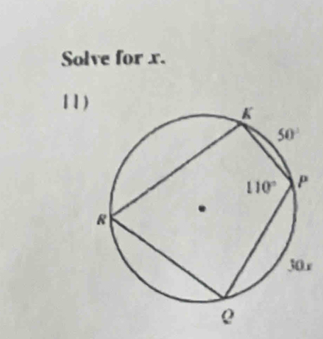 Solve for x.
11)
r