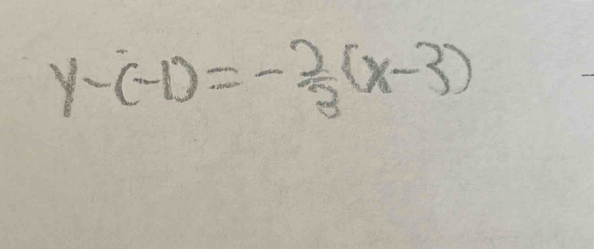 y-(-1)=- 2/3 (x-3)