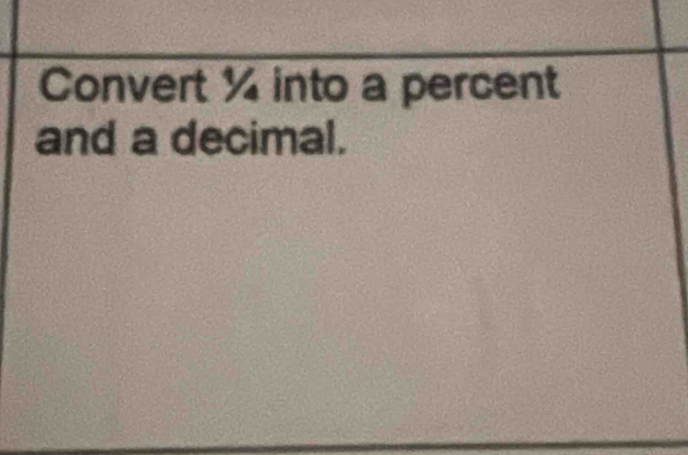 Convert % into a percent 
and a decimal.