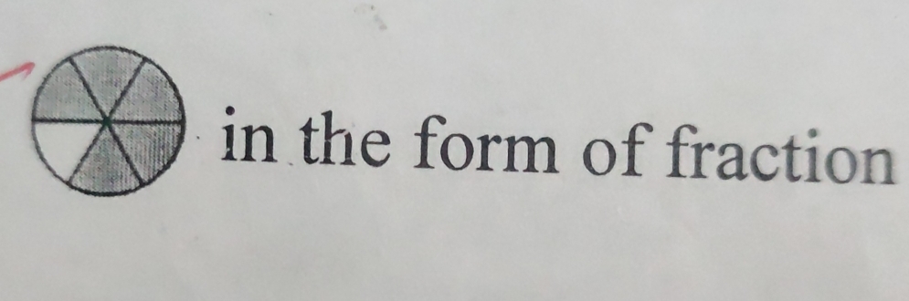 in the form of fraction