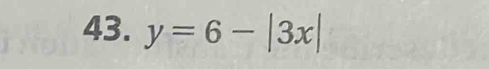 y=6-|3x|