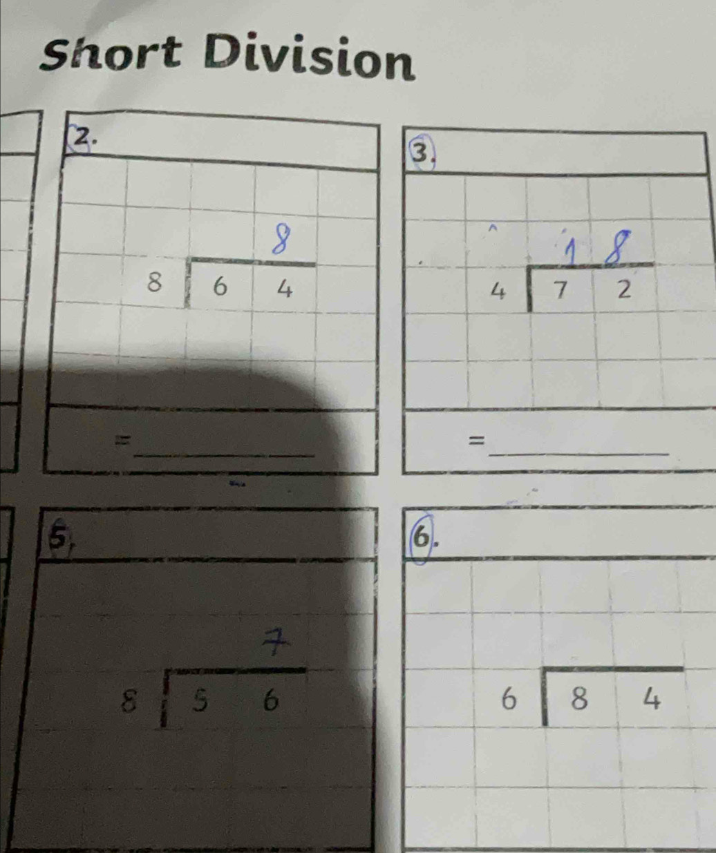 Short Division
.
beginarrayr 6encloselongdiv 8endarray