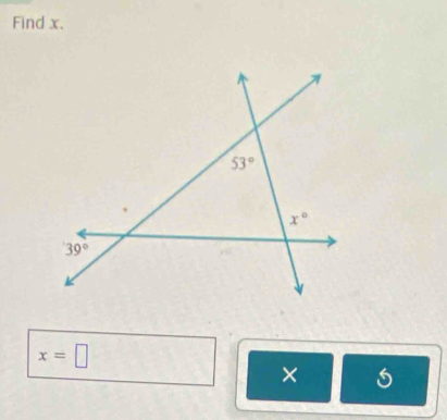 Find x.
x=□
×