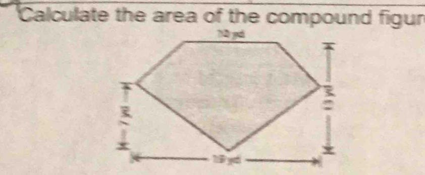 Calculate the area of the compound figur