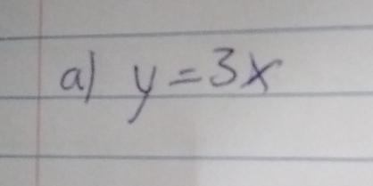 a y=3x