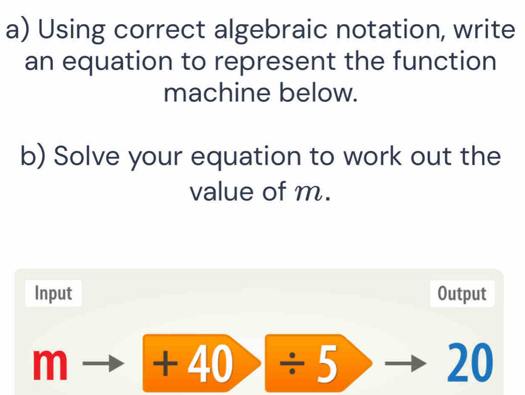 Solved: Using correct algebraic notation, write an equation to ...