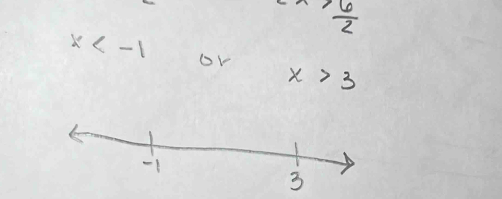 a> 6/2 
x or x>3