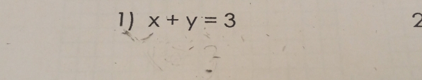 x+y=3 2