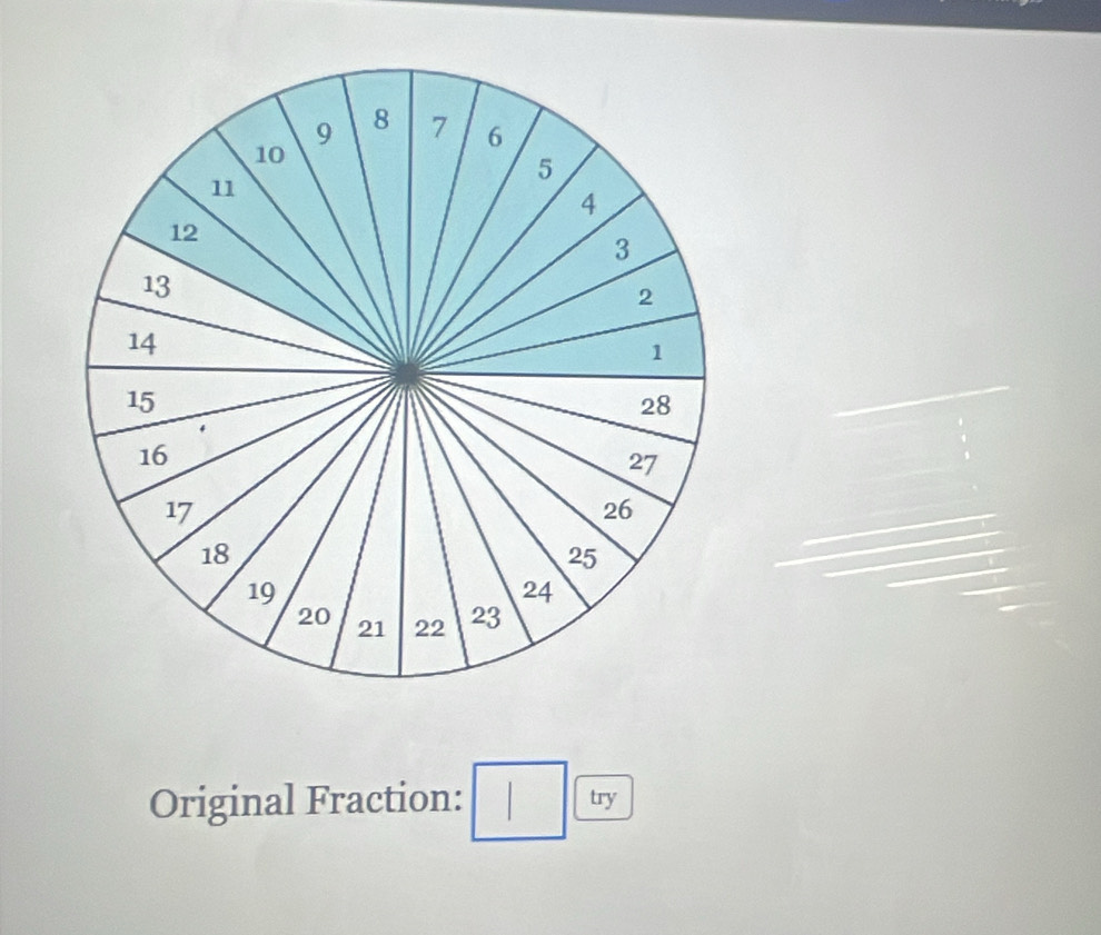 Original Fraction: try