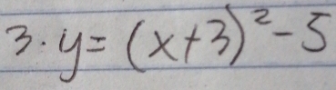 y=(x+3)^2-5