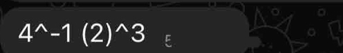 4^(wedge)-1(2)^wedge 3